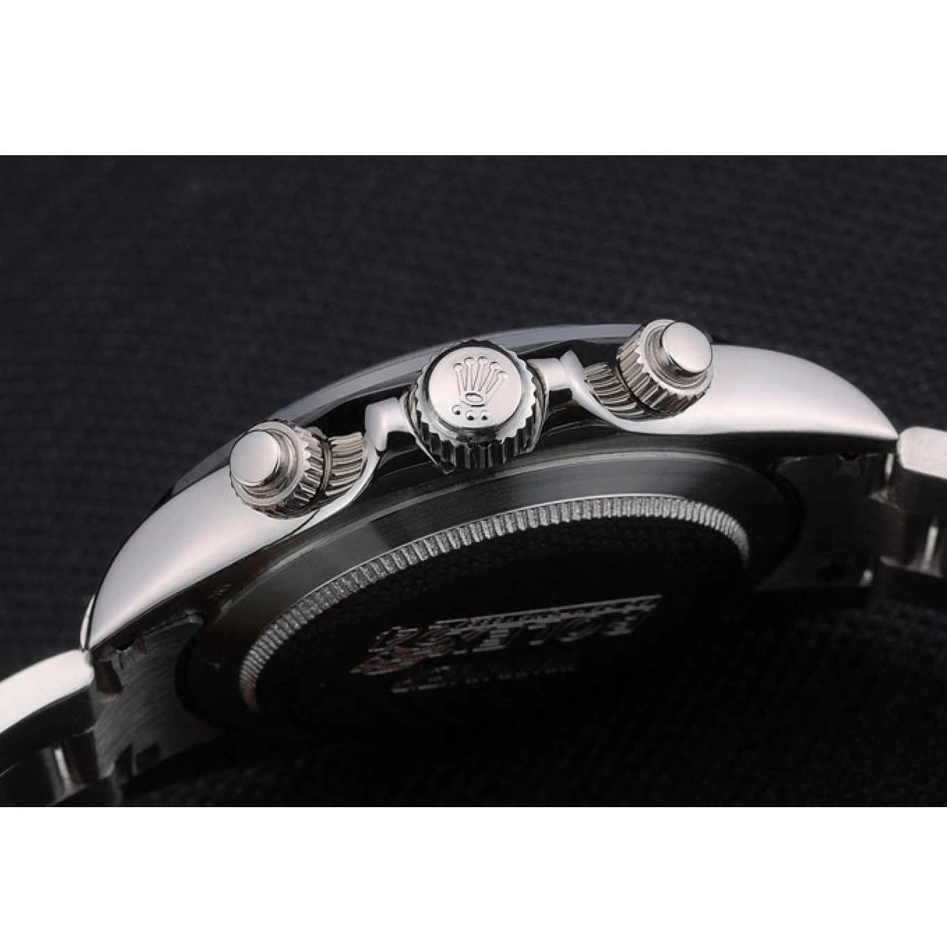 Rolex copies cheap Steep White Ceramic Tachymeter 80249 Black Strap Dial Rolex Daytona Stainless 0710